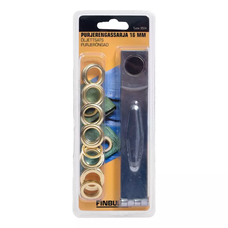 Grommet plier + eyelets 16 mm - Sokka-, jousi- ja O-rengaslajitelmat - 3504 - 1