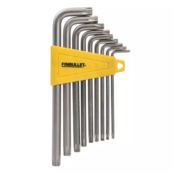 Torxnyckelsats 9 st CrV T10-15-20-25-27-30-40-45-50 - Insex- och torxnycklar - 1224 - 1