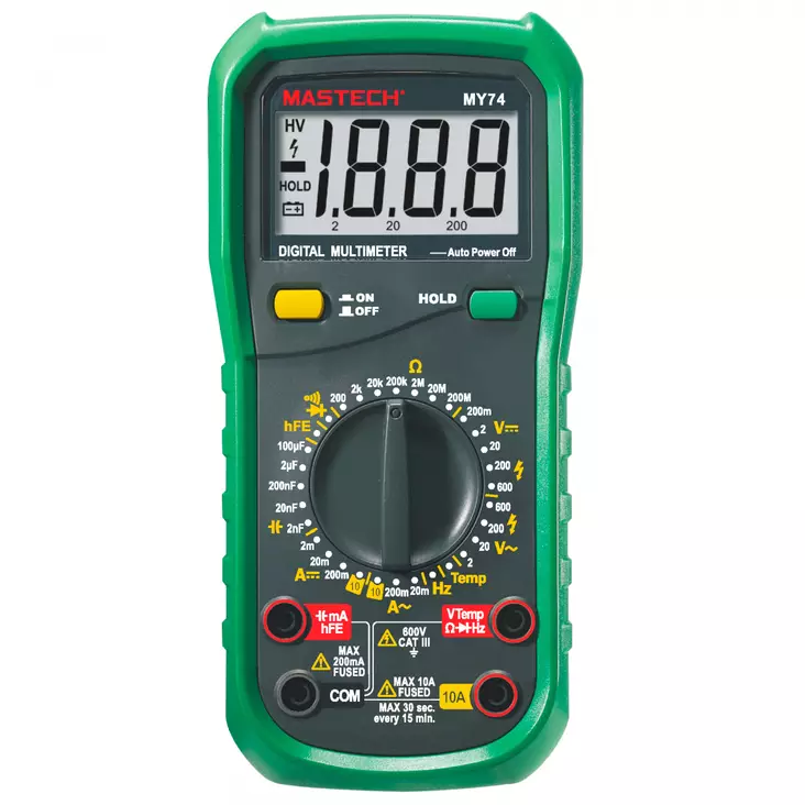 Mastech Digitaalinen yleismittari CAT III 600V - Yleismittarit - 8634 - 1