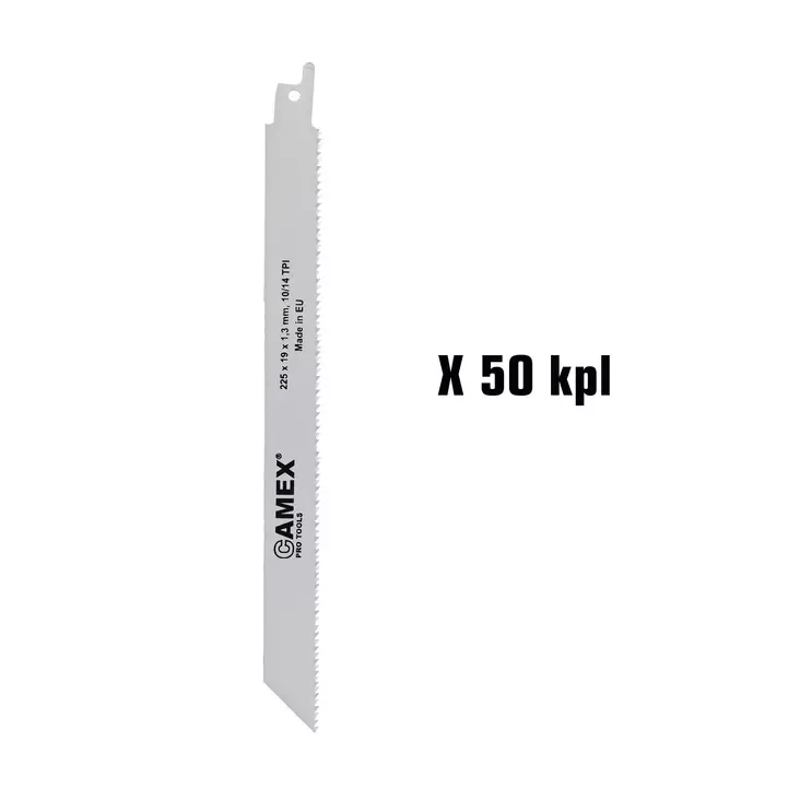 Puukkosahanterä 225x19x1.3mm 50x 10 TPI BiCo 50kpl - Puukko- ja pistosahanterät - 2564 - 1