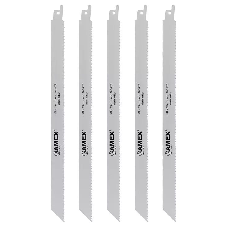 Puukkosahanterä 300x19x1.3mm 10/14 TPI BiCo 5kpl - Puukko- ja pistosahanterät - 2584 - 1