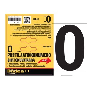 Tarranumero 0, 50mm - Tarranumerot ja kirjaimet - 8884 - 1