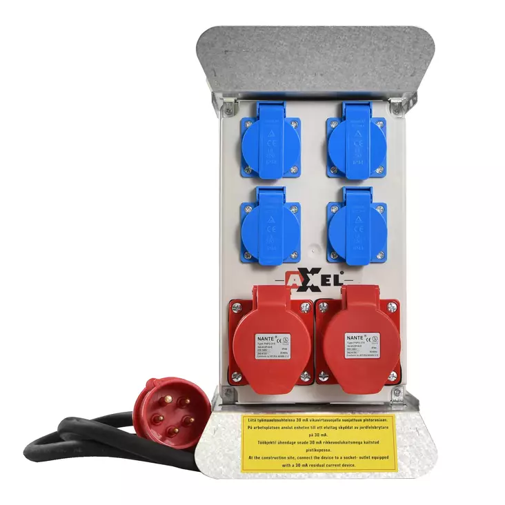 Distribution box 16 A 2 x 400 V + 4 x 230 V - 16 A byggcentraler - 8534 - 1