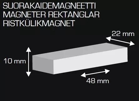 Ceramic magnetic block 2 pcs D/B Card - Kiinnitys- ja pientarvikkeet - 2125 - 2