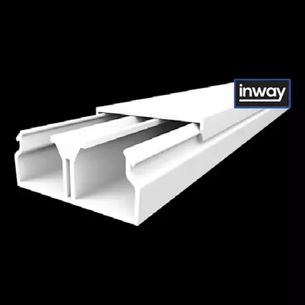 Johtokanava 30x10 mm itsekiinnittyvä valkoinen 2 m PVC - Johtokanavat ja kaapelikourut - 8405 - 1