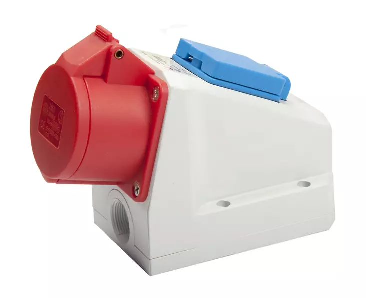 Combi socket 16A+SCHUKO 230/400V - Voimavirtapistorasiat ja tulpat - 8555 - 1