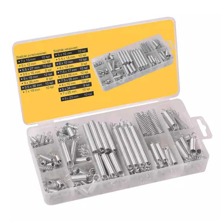 Spring set assortment 200 pcs - Sokka-, jousi- ja O-rengaslajitelmat - 2495 - 1