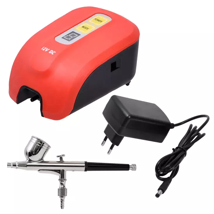 Mini paint air compressor set + accessory - Färgsprutor - 3055 - 1