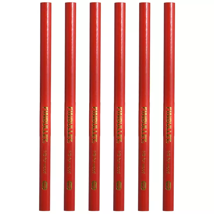 Professional pencils 6 pcs 18 cm red - Merkintätyökalut ja muotokammat - 1935 - 1