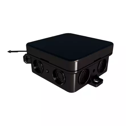 Jakorasia IP54 75x75x37 mm musta - Jako- ja kytkentärasiat - 87806 - 1