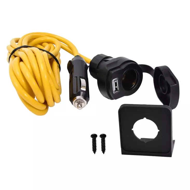 Axxel Jatkojohto tupakansytytinpistoke + USB 2.4A - USB plugit, laturit ja tarvikkeet - 8276 - 1