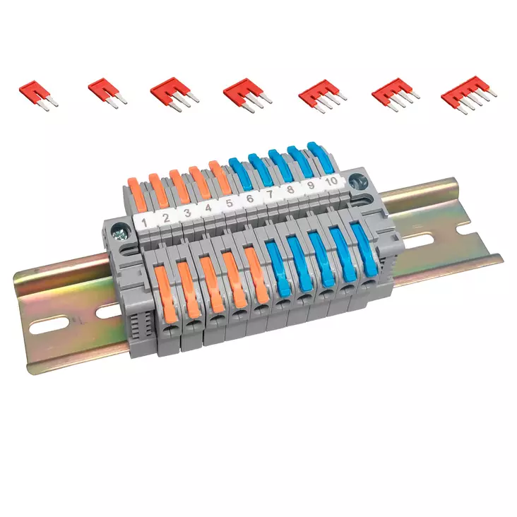 DIN + connector 10pcs+ - Rasialiittimet - 8776 - 1