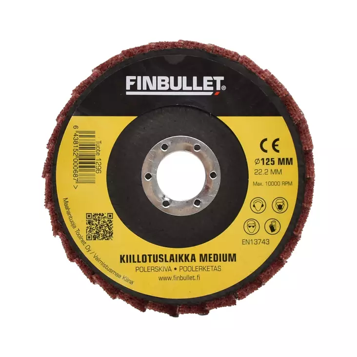 Finbullet Kiillotuslaikka 125x22mm medium - Kiillotuslaikat ja -sarjat - 1296 - 1