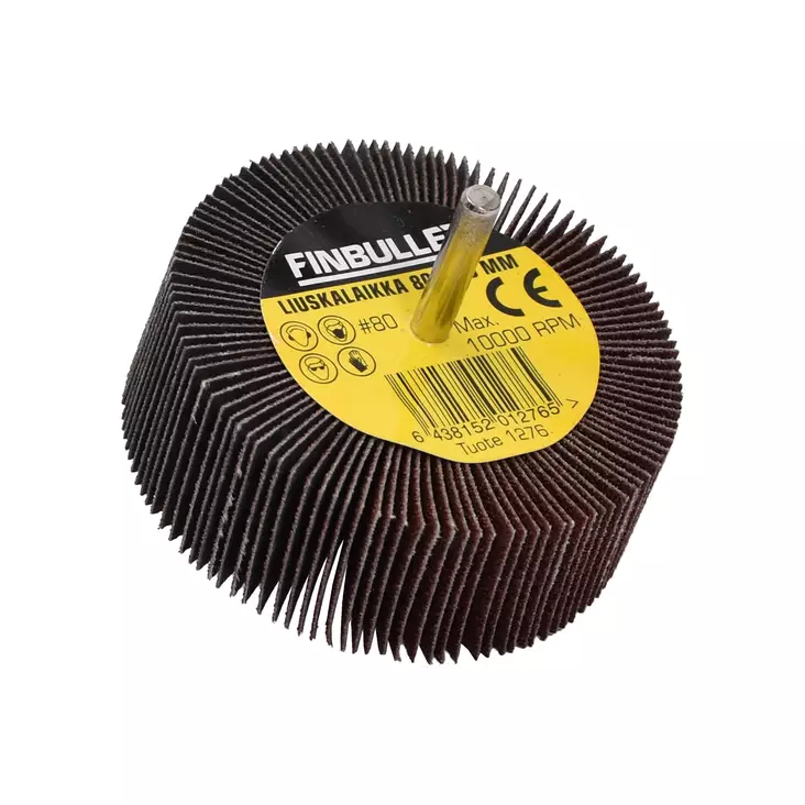 Flap wheel with shaft 80 x 30 mm #60 - Kap- och slipskivor - 1276 - 1