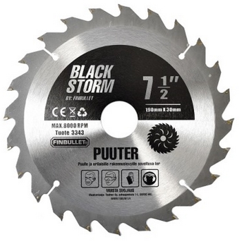 Finbullet Pyörösahanterä 216 mm 30T - Cirkelsågklingor - 3336 - 1