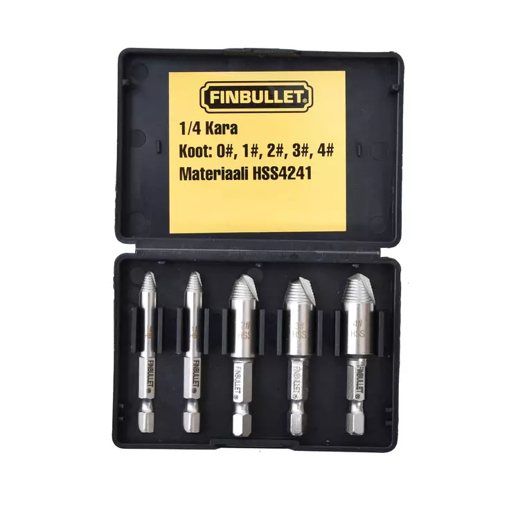 Finbullet Vastakierreporasarja 1/4" 5-os - Kierretyökalut - 1706 - 1