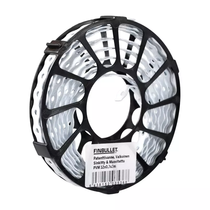 Patenttivanne muovitettu 12 x 0,7 x 3m valkoinen - Patentti- ja kiinnitysvanteet - 3536 - 1