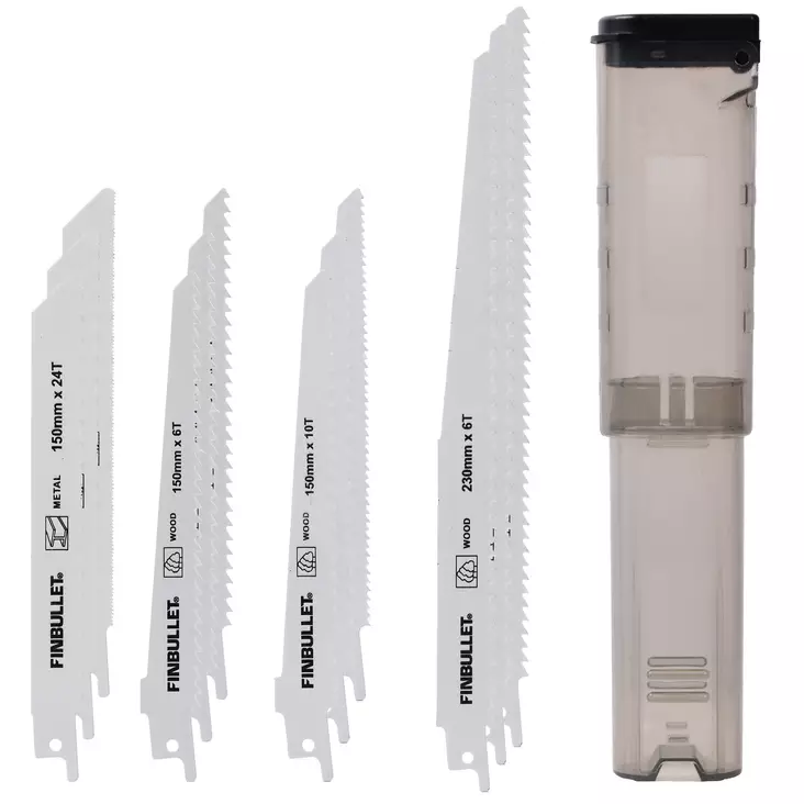 Puukkosahanteräsarja 12-osainen - Puukko- ja pistosahanterät - 2696 - 1