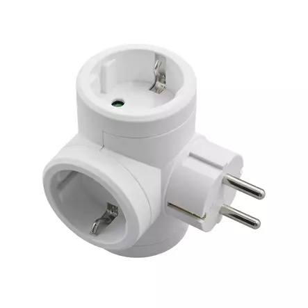 LEGRAND MULTI-SOCKET PLUG 2POLES+E 3 SIDE OUTLET WHITE - Stickproppar - 7907 - 2