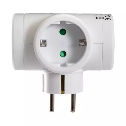 LEGRAND MULTI-SOCKET PLUG 2POLES+E 3 SIDE OUTLET WHITE - Stickproppar - 7907 - 1