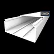 Johtokanava 100x40 mm valkoinen 2 m kannellinen PVC - Johtokanavat ja kaapelikourut - 8387 - 1