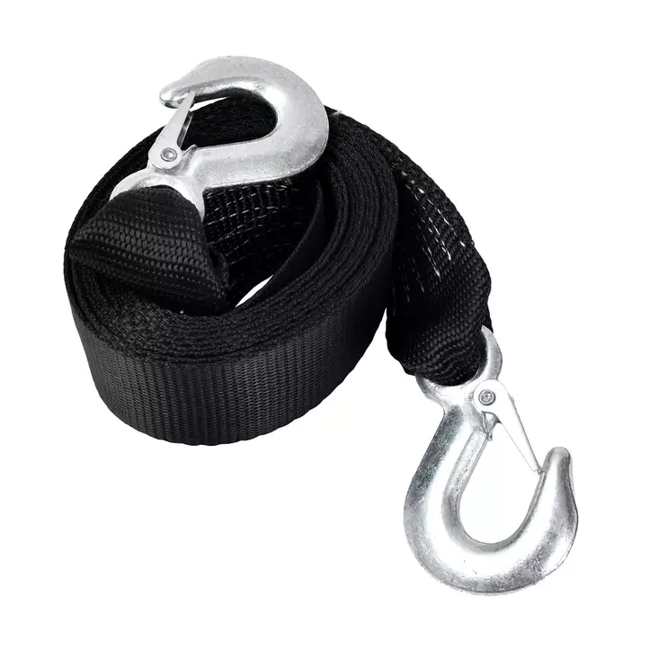 Tow rope PE 2"*4m carbon steel hooks 2pcs, pull 2000kg - Hinaustarvikkeet - 1907 - 1