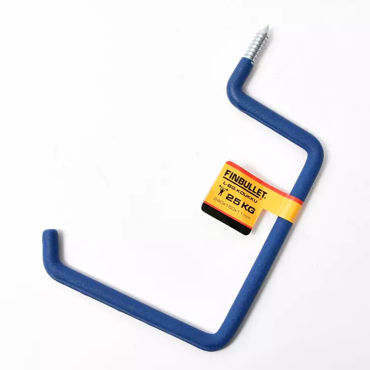 Finbullet L-koukku 240x150x11mm - Koukut, telineet ja kannattimet - 3447 - 1