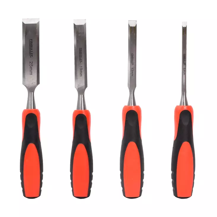 Stämjärnsset 4 st 25/19/13/6 mm - Huggmejslar - 1517 - 1