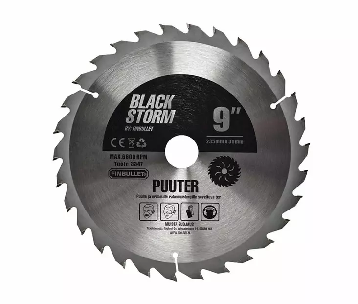 Finbullet Pyörösahanterä 235 mm 30T - Sirkkelinterät - 3347 - 1