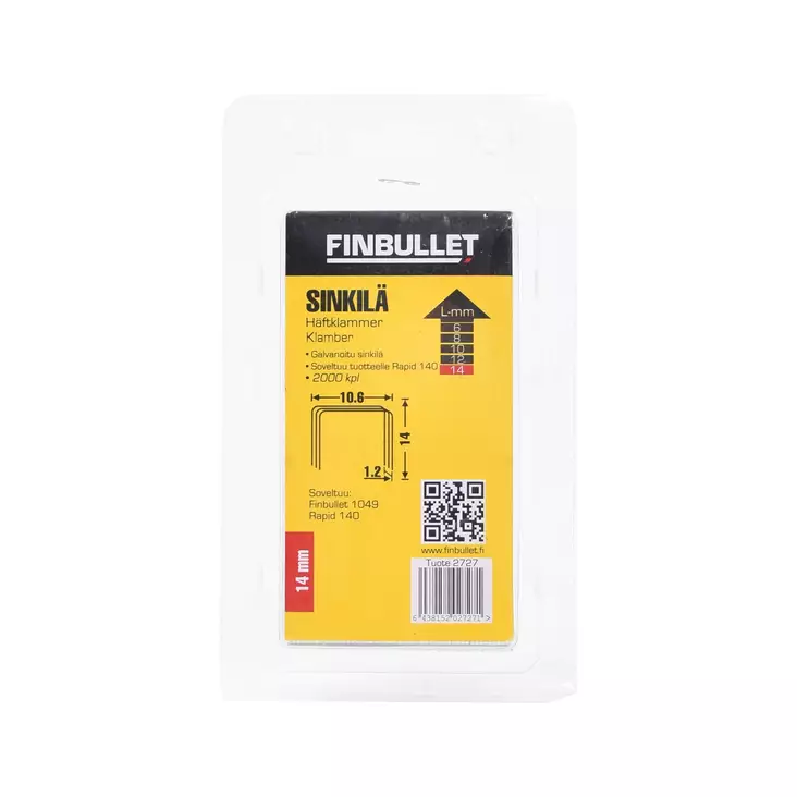 STAPLES 140 14MM 2000PCS 10.6 x 1.20 x 14 mm - Niitit - 2727 - 1