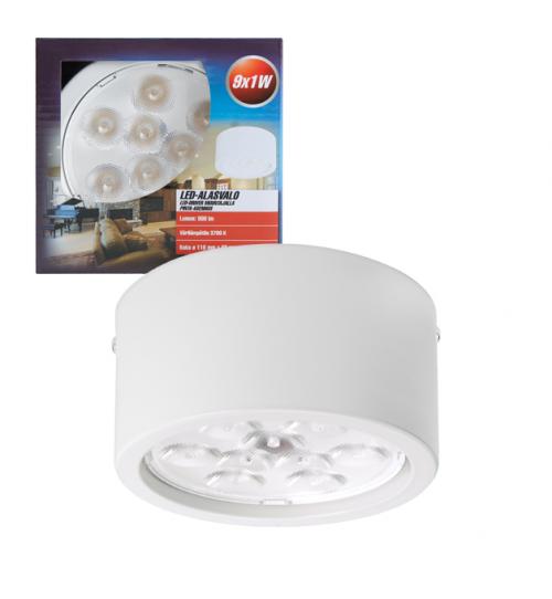 LED- Ceiling light 9x1 W, 230 V, 900 lm, 3500K, 116x63 mm - Valaisimet - 7597 - 1