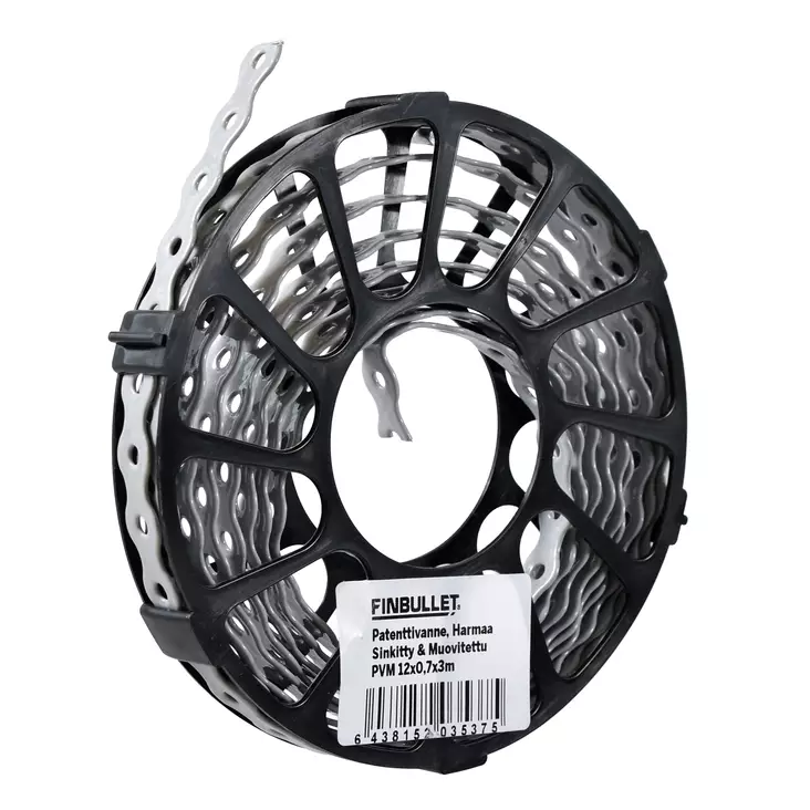 STEEL STRAP 26MMx0,7MMx10METER PERFORATED DIAMETER: 8,5MM - Patentti- ja kiinnitysvanteet - 3537 - 1