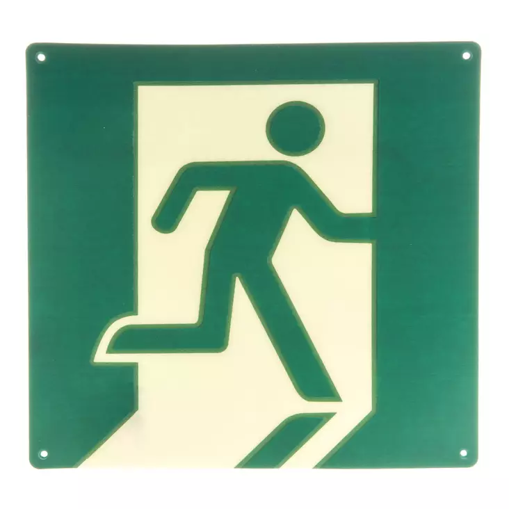 Poistumistie oikealle 20 x 20 cm - Opasteet ja kyltit - 8907 - 1