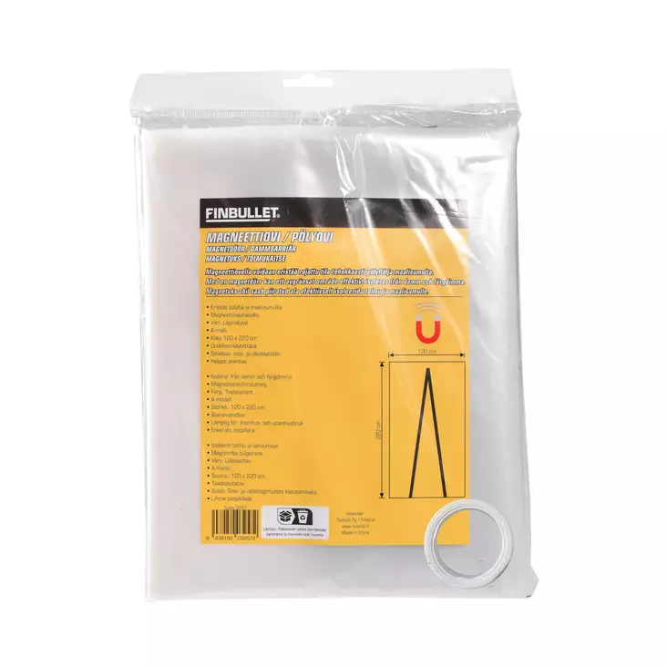Vetoketjuovi A-malli 1.2x2.2m magneetill - Dammskydd för dörröppningar - 3257 - 1