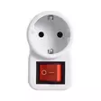 GERMANY SWITCH SOCKET, ON/OFF WHITE 230V 16A 3680W IP20 - Pistorasiat - 8058 - 2