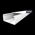 Johtokanava 80x40 mm valkoinen 2 m kannellinen PVC - Johtokanavat ja kaapelikourut - 8388 - 1