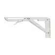 Taitettava seinäkannatin 300mm Paksuus 1.5/2.5mm Valkoinen - Koukut, telineet ja kannattimet - 3458 - 1