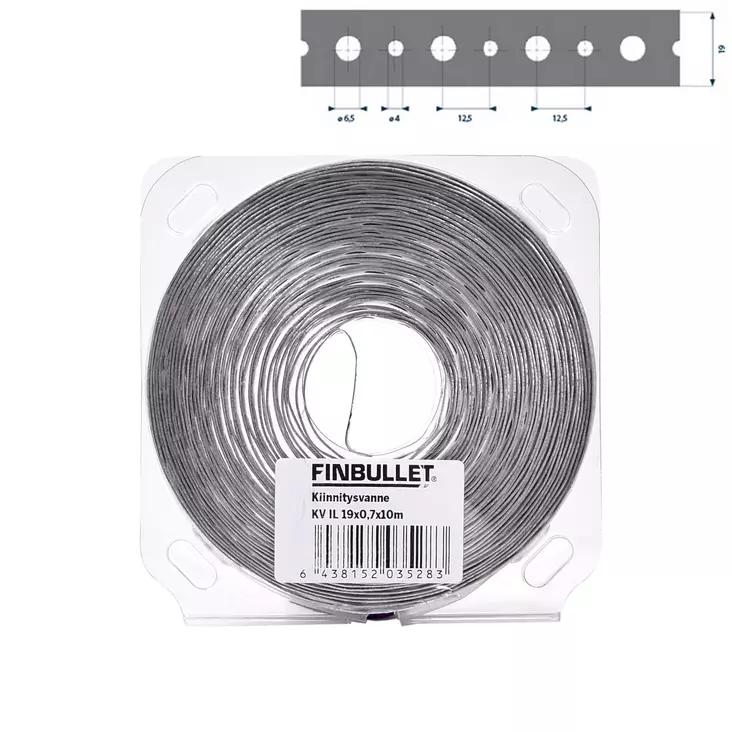 Hålband 19x0,7x10m ø6,5mm - Allroundbands - 3528 - 1