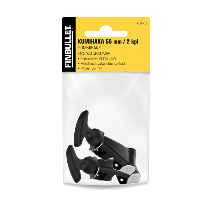 Gummi hasp 2 st. 65 mm - Släpvagnstillbehör - 3478 - 1