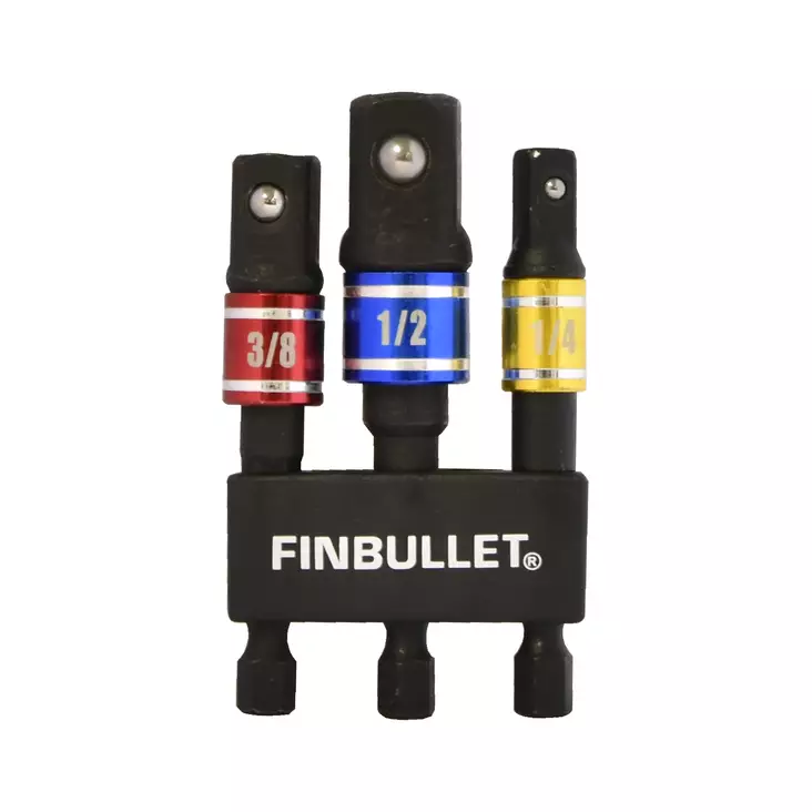 Finbullet Liitinvarsisarja porakoneelle 1/4" kara 3kpl - Jatko ja liitäntävarret - 1128 - 1