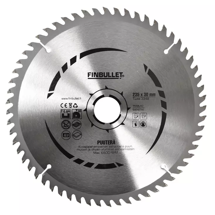 Träblad 235 mm 60T - Cirkelsågklingor - 3348 - 1