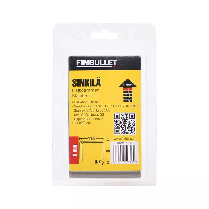 STAPLE 53 6MM 2000 PCS - Niitit - 2718 - 1