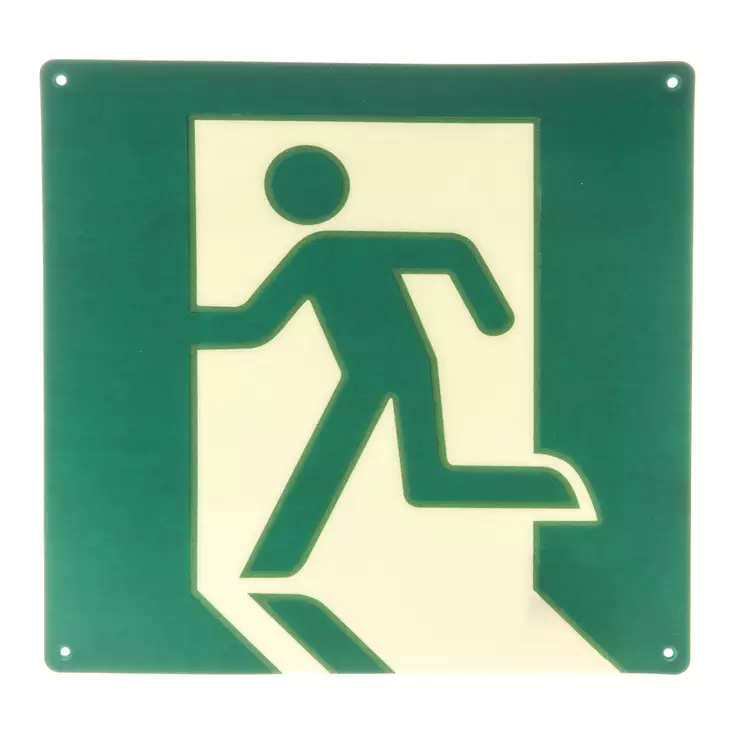 Poistumistie vasemmalle 20 x 20 cm - Opasteet ja kyltit - 8908 - 1