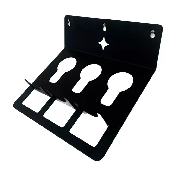 Porakoneen seinäteline 3-paikka Made in Finland 85*300*300mm - Koukut, telineet ja kannattimet - 5098 - 1