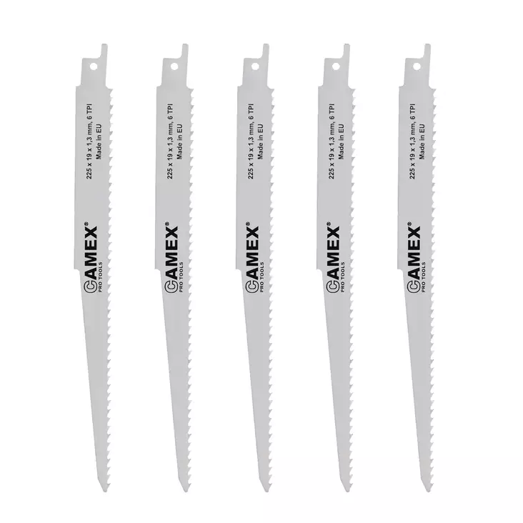 Puukkosahanterä 225x19x1.3mm 6 TPI BiCo 5kpl - Puukko- ja pistosahanterät - 2588 - 1