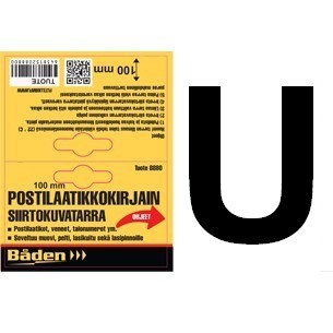 Letter sticker U, 100 mm - Tarranumerot ja kirjaimet - 8858 - 1