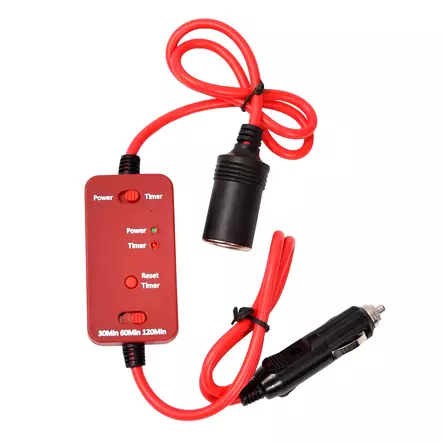 TIMER 12V CABLE 1M 10Ah MAX 30/60/130MIN - USB plugit, laturit ja tarvikkeet - 8279 - 1