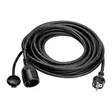 Extension cord 20 m 3 x 1.5 mm H05RR-f black rubber cable IP44 - Jatkojohdot - 8509 - 1