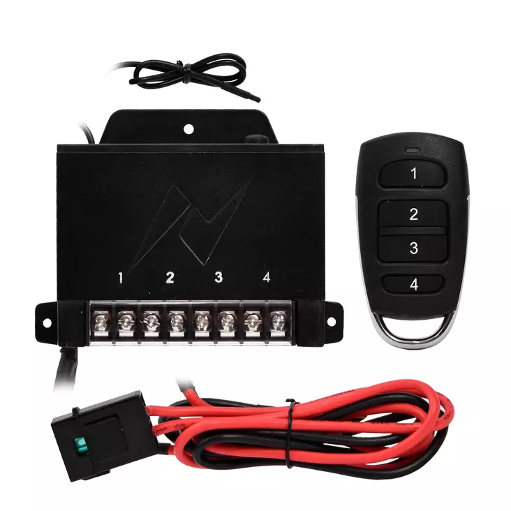 Fördelningsblock med fjärrkontroll 12 V - USB-kontakter, laddare och tillbehör - 8289 - 1