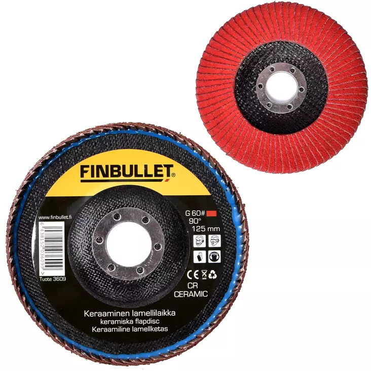 Finbullet Lamellilaikka 125 mm G 60#/90° - Katkaisu ja hiomalaikat - 3609 - 1